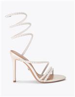 Embellished Spiral Strap Stiletto Heels