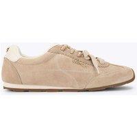 Carvela Suede Double Lace Up Trainers Beige