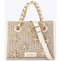 Carvela Metallic Top Handle Tote Bag Silver