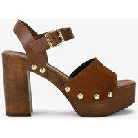 Carvela Leather Block Heels Tan
