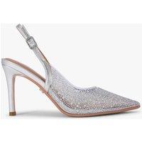 Carvela Sparkle Stiletto Heel Slingback Shoes Silver