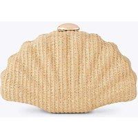 Carvela Shell Chain Strap Clutch Bag Beige