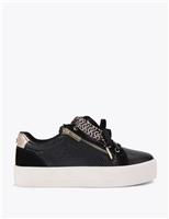 Scarf Tie Lace Up Flatform Trainers