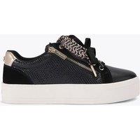 Carvela Scarf Tie Lace Up Flatform Trainers Black