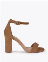 Suede Block Heels
