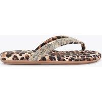 Carvela Embellished Flat Flip Flops Brown