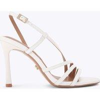 Carvela Strappy Stiletto Heel Slingback Sandals White Mix