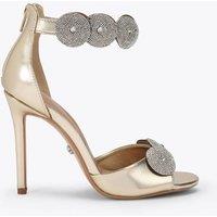 Carvela Embellished Stiletto Heel Sandals Silver