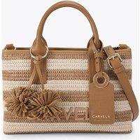 Carvela Striped Mini Tote Bag Tan