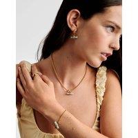 Katie Loxton Gold Plated T-Bar Necklace Gold