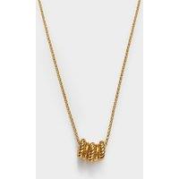 Katie Loxton Gold Plated Rope Pendant Necklace Gold