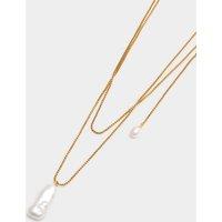 Katie Loxton Gold Plated Pearl Pendant Necklace Gold