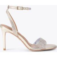 Carvela Sparkle Embellished Stiletto Heel Sandals Gold