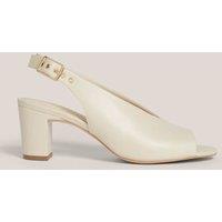 HOBBS Faux Suede Block Heel Slingback Sandals Beige