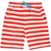 Frugi Pure Cotton Striped Shorts (1-10 Yrs) Red