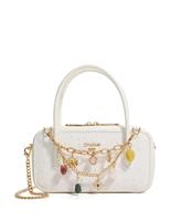Metallic Charm Embellished Cross Body Bag