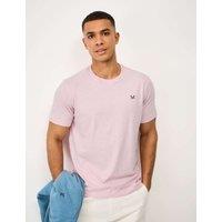 Crew Clothing Pure Cotton Jersey Crew Neck T-Shirt Light Pink