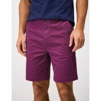 Crew Clothing Bermuda Stretch Chino Shorts Plum