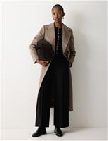 Jigsaw Crepe Wide Leg Ankle Grazer Trousers Navy