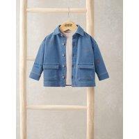 Mamas & Papas Denim Shacket & T-Shirt Set (0-36 Mths) Blue