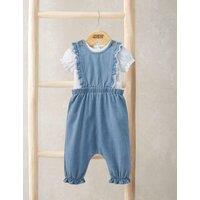 Mamas & Papas 2 Piece Pure Cotton Outfit (7lbs-12 Mths) Blue