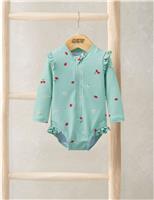 Strawberry Frill Long Sleeve Swimsuit (0-3 Yrs)