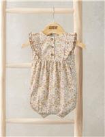 Pure Cotton Ditsy Print Shortie Romper (0-12 Mths)