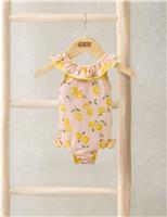 Lemon Print Frill Swimsuit (0-3 Yrs)
