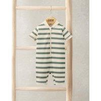 Mamas & Papas Stripe Rashsuit Swim All In One (0-3 Yrs) Green