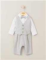 Cotton Rich Mock Waistcoat Romper (7lbs-24 Mths)