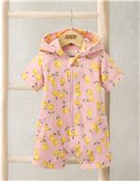 Cotton Rich Towelling Lemon Print Zip Romper (3 Mths-3 Yrs)