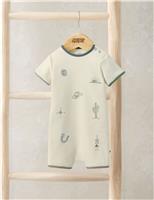 Cotton Rich Embroidered Romper (7lbs-12 Mths)