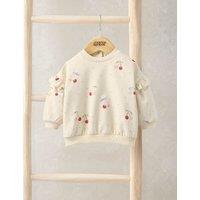Mamas & Papas Cherry Print Sweatshirt (0-3 Yrs) Cream