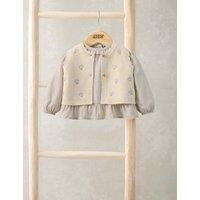 Mamas & Papas 2 Piece Pure Cotton Knitted Embroidered Set (0 Mths-3 Yrs) Cream