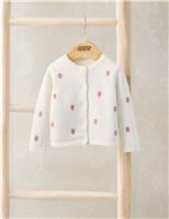 Strawberry Embroidered Cardigan (7lbs-12 Mths)