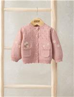 Daisy Embroidered Cardigan (7lbs-12 Mths)