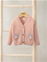Flower Scallop Cardigan (0-3 Yrs)