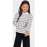Kids Only Pure Cotton Striped Polo Shirt (7-14 Yrs) White Mix