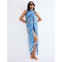 Triumph Beach MyWear Pareo Beach Cover Up Sarong Light Blue Mix
