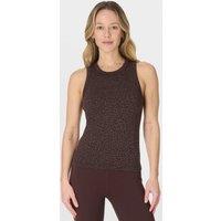 Sweaty Betty Mindful Flex Modal Rich Animal Print Vest Top Brown Mix