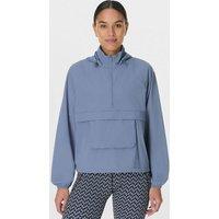 Sweaty Betty Runners High Lightweight Packable Jacket Blue Denim