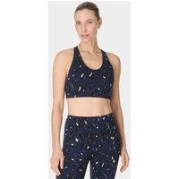 Sweaty Betty Power Racer Animal Print Sports Bra Blue Mix