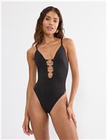 Metallic Ring Detail Swimsuit
