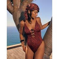 Triumph Midnight Swim Animal Print Swimsuit (B-D) Brown
