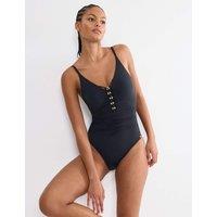 Triumph Summer Twist Padded V-Neck Swimsuit (B-D) Black