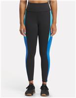 Reebok Lux Colour Block High Waisted Leggings Beige Mix