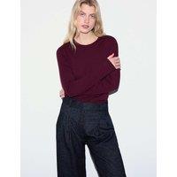 Jigsaw Pure Cotton T-Shirt Burgundy