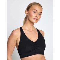 Girlfriend Collective Stevie Ballet Non Wired Sports Bra Black