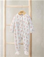 Pure Cotton Floral Sleepsuit (6lbs-12 Mths)
