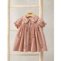 Mamas & Papas Pure Cotton Embroidered Dress (0-36 Mths) Pink
